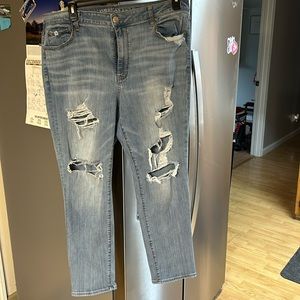 American eagle hi rise straight jeans women’s 18 short